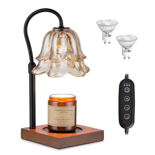 Illuminate your space with our stylish Flower Candle Warmer Lamp! 🕯️✨ Features a timer, height adjustable design, and comes with 2 bulbs. Perfect vintage decor for your home or as a housewarming gift! #CandleLover #HomeDecor #VintageVibes