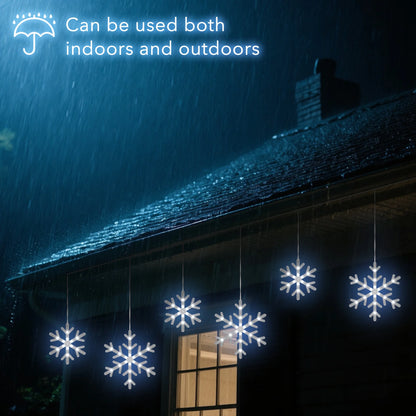 Brighten up your holidays with our stunning 9ft Christmas Snowflake String Lights! ❄️✨ Featuring 10 beautiful blue & cool white LEDs with a magical twinkle effect, these connectable, waterproof lights are perfect for your indoor and outdoor decor. Illuminate your eaves, garden, and yard in style! #HolidayDecor #ChristmasLights