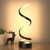 Elegant Dimmable Spiral LED Table Lamp - Modern Minimalist Design with Adjustable Arm and Soft Light