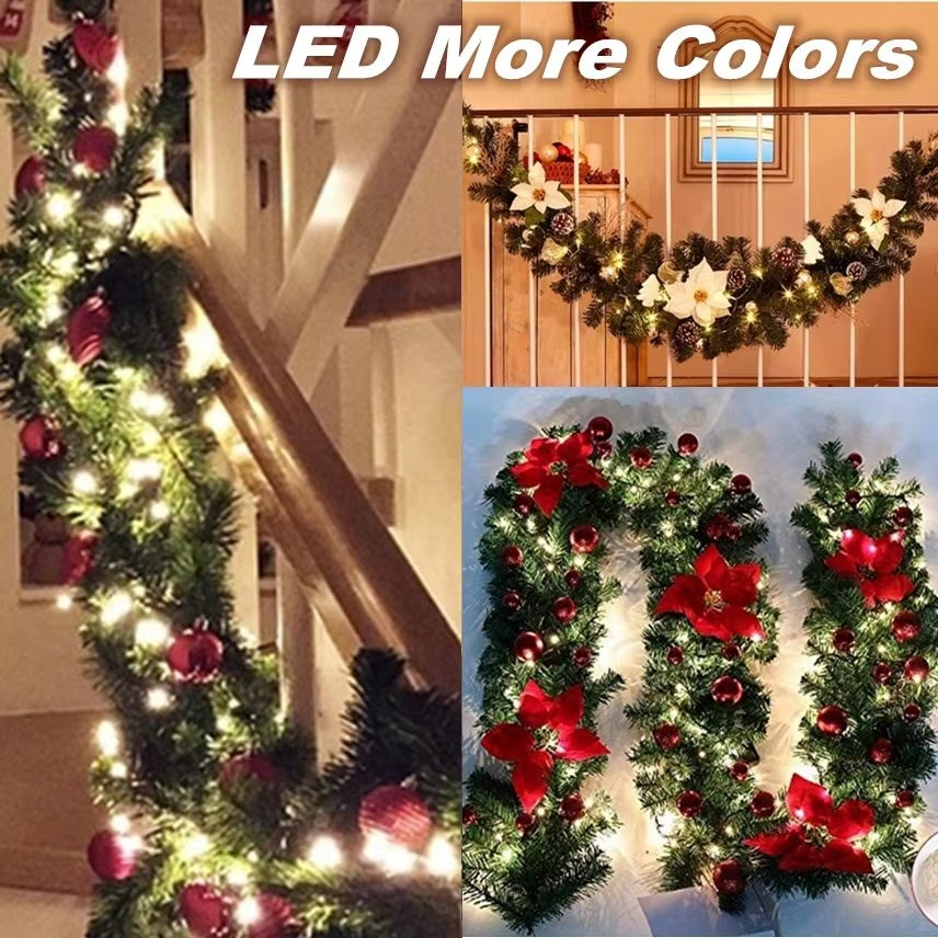 Jingle All the Way: 2.7M of Colorful Rattan Magic to Make Your Mantel Swoon and Your Stairs Sing!