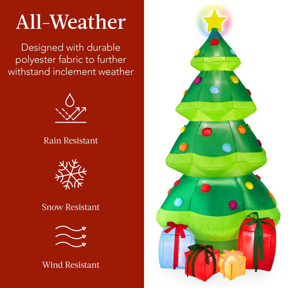Make your holidays magical with our 10Ft Inflatable Christmas Tree! 🎄✨ The perfect outdoor decoration featuring 10 bright LED lights! #ChristmasDecor #InflatableTree