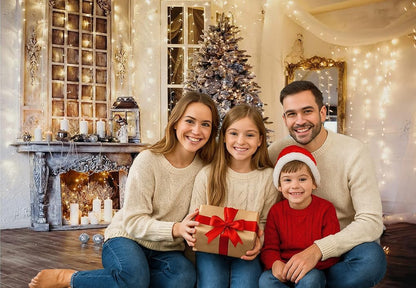 7X5Ft Christmas Wonderland: The Ultimate Tree-astic Backdrop for When You Want to Strike a Pose with Santa's Living Room!