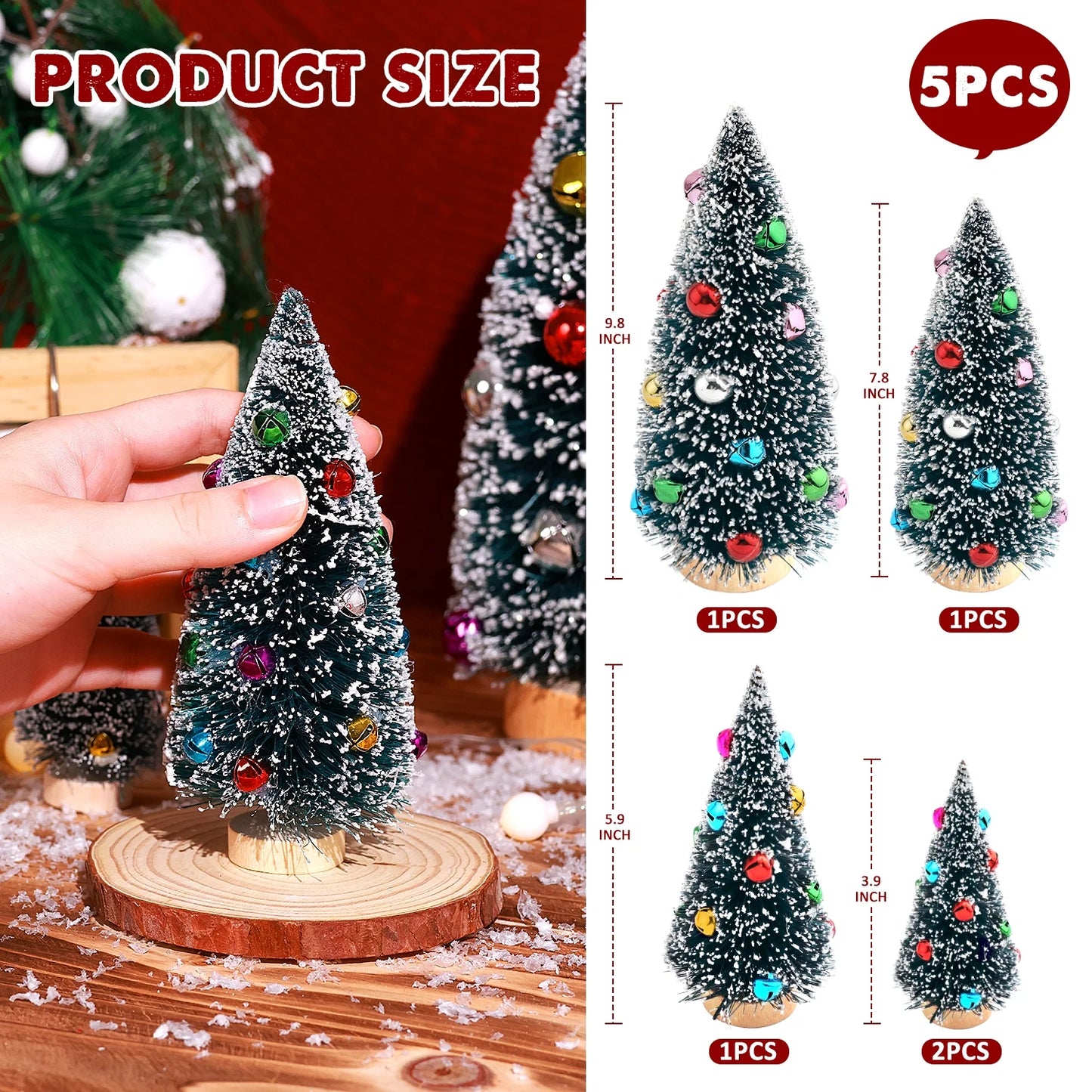Tiny Faux Fir Five-Pack: The Micro Christmas Forest with Bling - Little Brush Trees to Deck Your Halls and Confound Your Cats!