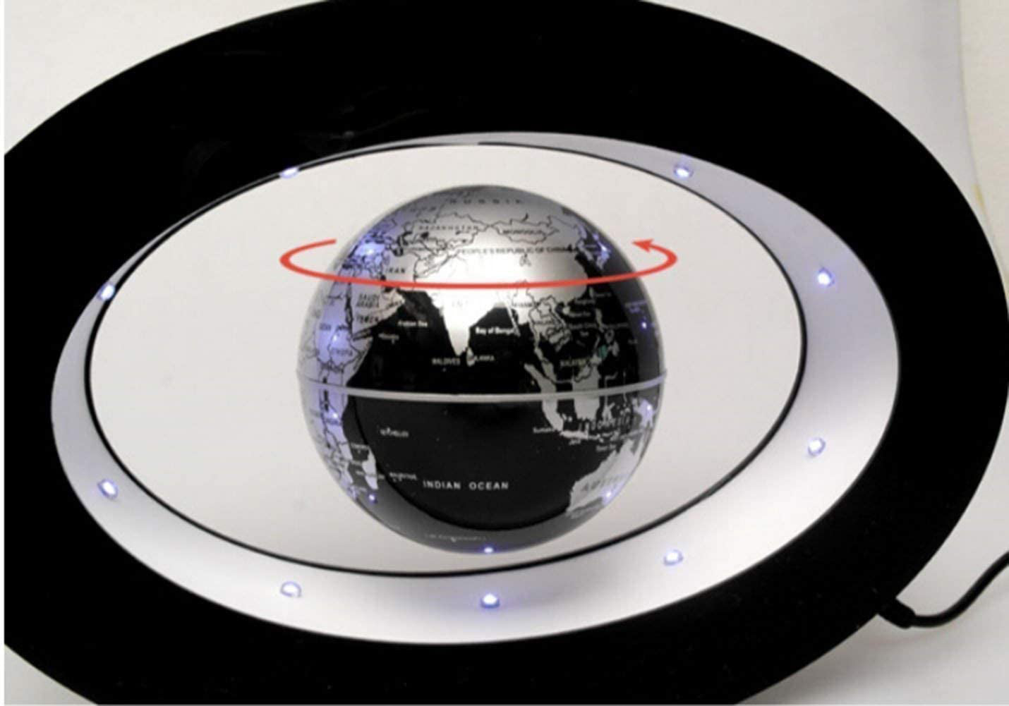 Floating Globe Desk Toy - Perpetual Motion Decoration with Magnetic Rotation for Home & Office