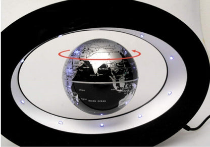 Floating Globe Desk Toy - Perpetual Motion Decoration with Magnetic Rotation for Home & Office