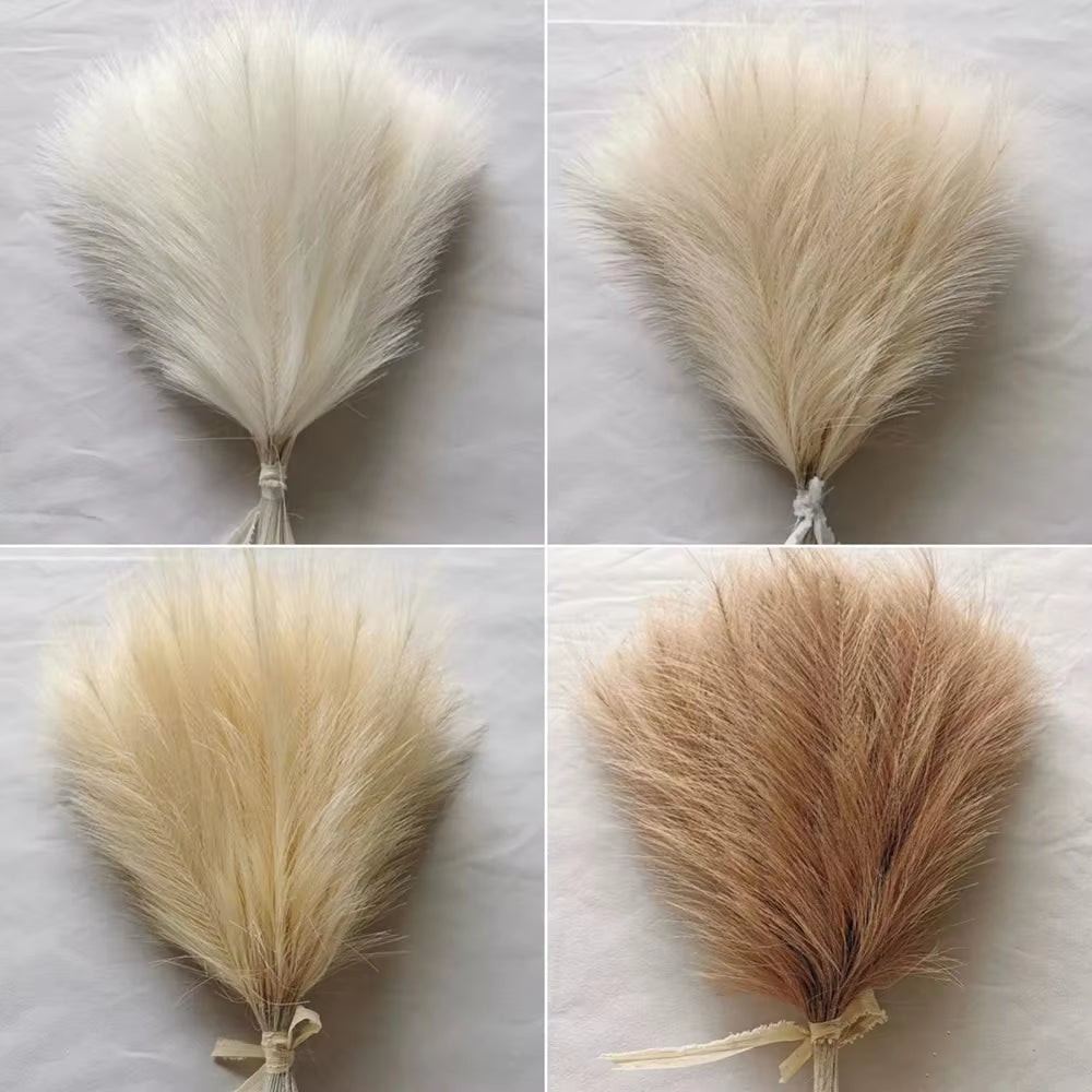 Transform Your Space with 10 Pcs Fluffy Artificial Pampas Grass - Perfect for Birthdays, Weddings, and DIY Home Decor! 🌾✨