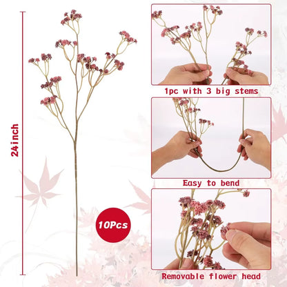 Elevate Your Autumn Vibes with 10 Realistic Baby Breath Bouquets! 🍂💐 Perfect for Fall Decor!