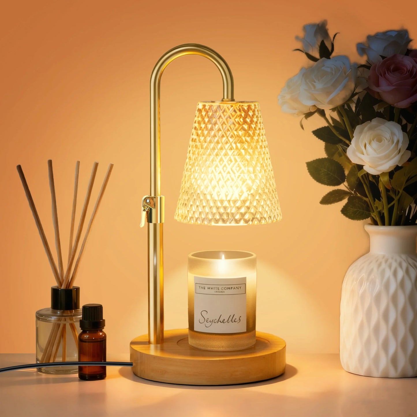 Transform Your Space with Our Stylish Candle Warmer Lamp! 🕯️✨ Dimmable & Adjustable, Perfect for Home Decor! #CandleLovers #HomeDecor #WaxMelter