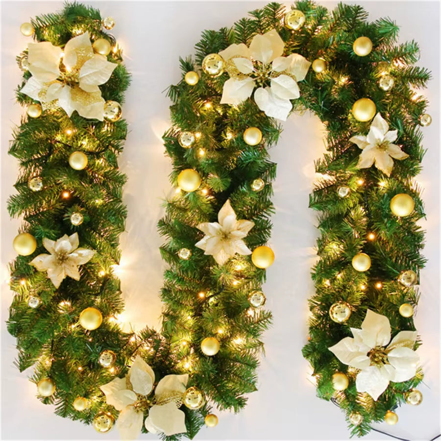 Jingle All the Way: 2.7M of Colorful Rattan Magic to Make Your Mantel Swoon and Your Stairs Sing!