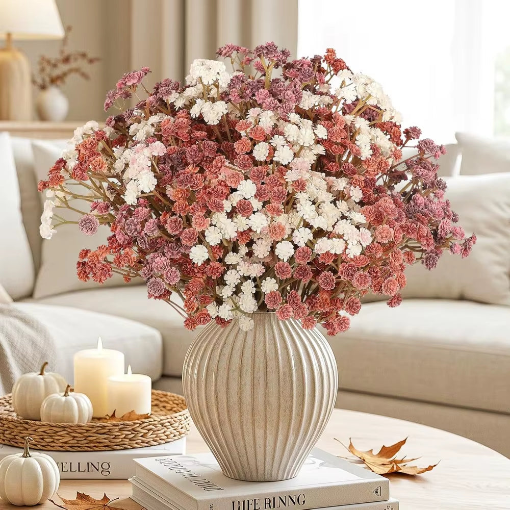 Elevate Your Autumn Vibes with 10 Realistic Baby Breath Bouquets! 🍂💐 Perfect for Fall Decor!