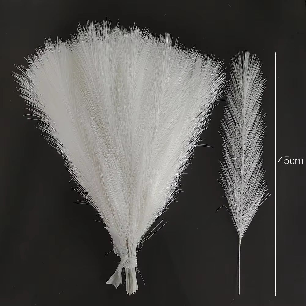 Transform Your Space with 10 Pcs Fluffy Artificial Pampas Grass - Perfect for Birthdays, Weddings, and DIY Home Decor! 🌾✨