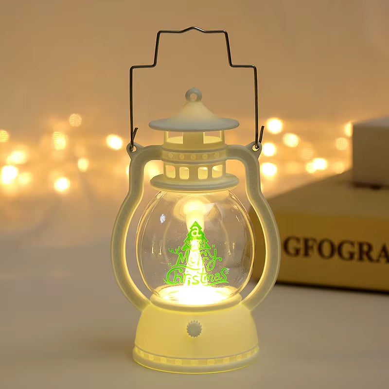 2025 LED Lamp Decor Christmas Portable Lantern Santa Claus Xmas Tree Wind Lights Pendant Navidad Christmas New Year Decoration