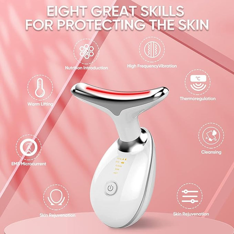 Revitalize Your Skin with Our Multi-Mode Facial Massager! 🌟 Say Goodbye to Double Chin and Hello to a Sculpted Face! 💖 Thermal, Vibration & Microcurrent Features for Ultimate Care! 📦 Fast US Shipping with Tracking!