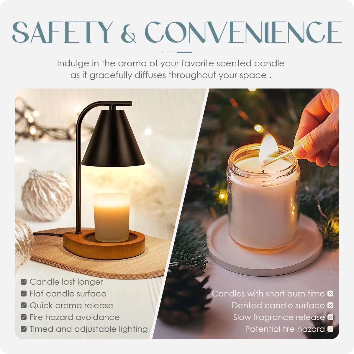 Illuminate Your Space with a Chic Black Candle Warmer Lamp - Includes 2 Eco-Friendly Bulbs! 🕯️✨